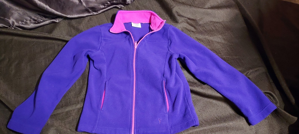 Danskin Now Girls Purple Full Zip Polyester Jacket Size M (7-8)